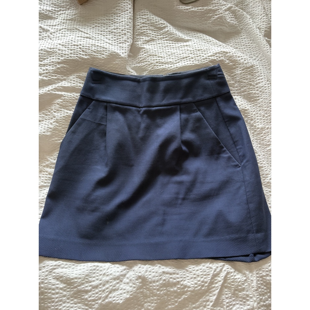 Theory Blue Textured Mini Skirt Size 0